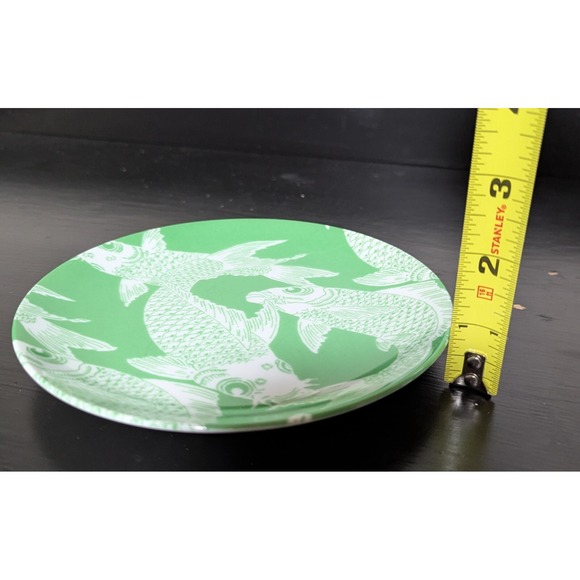 Vintage Fitz & Floyd FF Dessert Plates Koi Fish Tangerine (2) Green‎ (2) - Picture 9 of 9